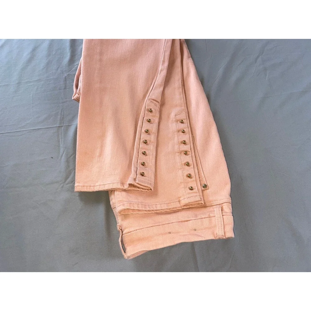Chico's So Slimming Girlfriend Slim Leg Ankle Jeans w/ Studded Cuffs. 12R, EUC!! - Picture 3 of 9